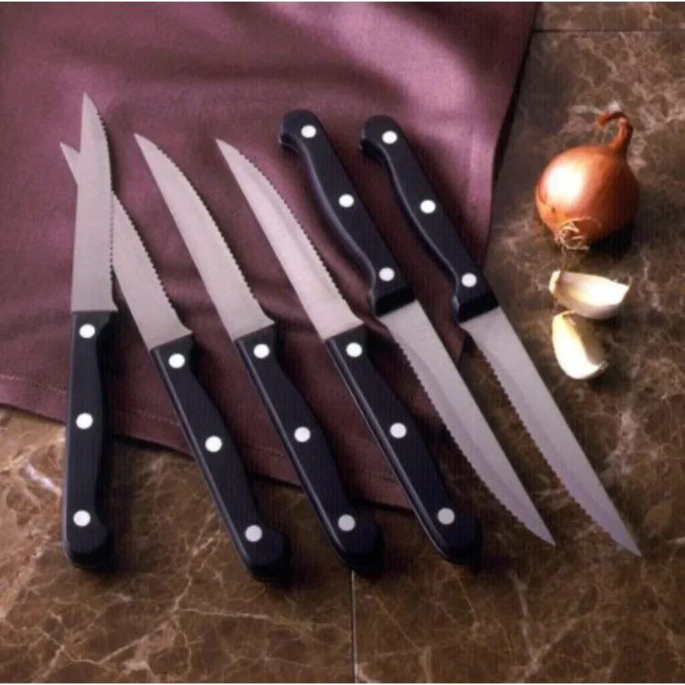 ARCOSTEEL 6 Piece VTG Stainless steel steak knife set 4.5